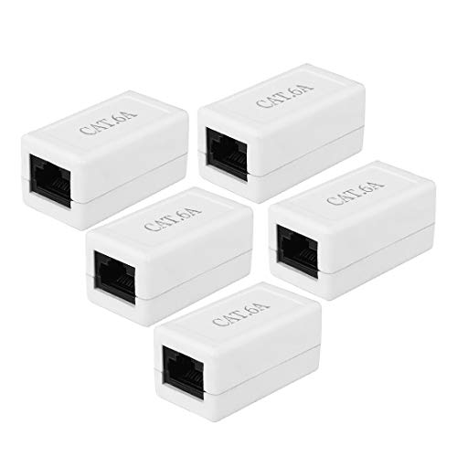 Acoplador RJ45 FIYA 6A 8P8C hembra a hembra blanco miniatura 1