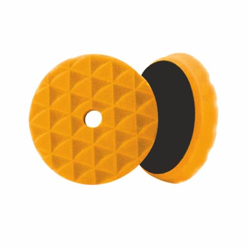 Image of Maple Car Care 5-Inch Light Cut Foam Pad for Car | Orange Flat Buff Pad for Car Detailing | Heat Resistant Rotary & DA Polisher Pad | Waxing Buffing Pad for Polishing | Polish Pads for Car & Bike