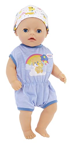 Baby Born 14” Interactive Lil BOY Baby Doll - Blue Eyes. Easy for Small Hands, 6+ Ways to Nurture, Includes Bottle, Potty and More, for Toddlers 2 Years & UP (918377C3) - Thumbnail 7