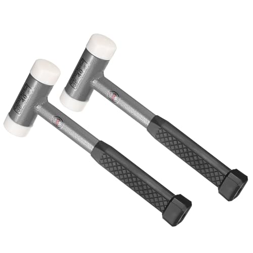 QUARKZMAN 2 Pz Martello A Massa Morta 30 Cm Doppia Faccia Testa In Nylon Impugnatura In Acciaio Lega Martello Antirimbalzo Per Miglioramento Casa Superfici Lavorate Installazione Nero
