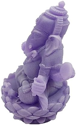 Feng Shui 5'' Ganesha Buddha Hindu Elephant Purple Glow in The Dark Home Decoration Gift (Idea for Office Desk, Computer, Book/TV Shelf, and Cashier Registration Area Display) image 5