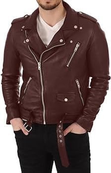 Mens Brando Motorcycle Jacket Slim Fit Cross Zip Brando Vintage Riding Moto Jacket Biker Brando Real Leather Jacket