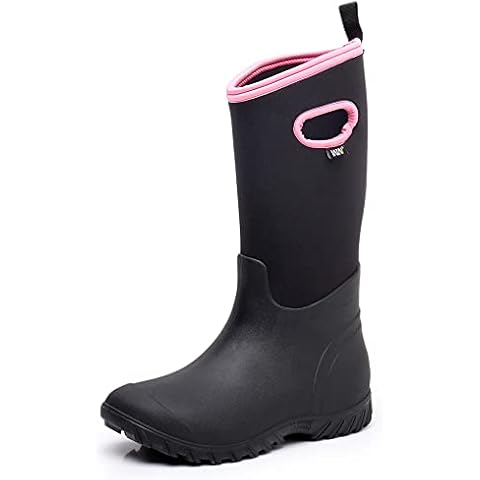 WTW Women's Rubber Rain Boots - 100% Waterproof Insulated Neoprene Garden Mud Boots Outdoor Hunting Snow Boots for Women Cover