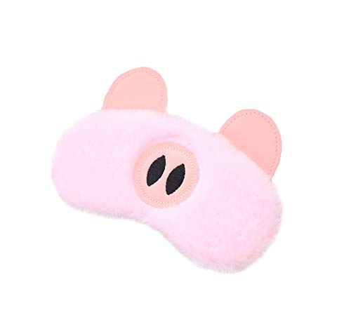 Fxaelian Cute Cartoon Novelty Animal Piggy Pig Eye Mask for Sleeping Sleep Mask Sleping Mask Smooth Blinder Blindfold Eye Cover for Women Kids Adult Girls Boys Pink