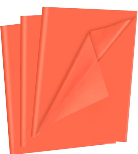 Orange Tissue Paper for Gift Bags 40 Sheets Weddings Birthday Fall Decoration Sunflower DIY Art Crafts Packaging Wrapping Paper Bulk 14 x 20 Inch