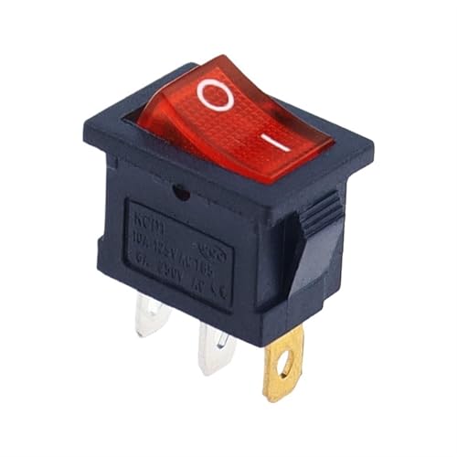 Interruptor basculante verde de 3 pines para barcos y coches, ideal para paneles KCD1 6
