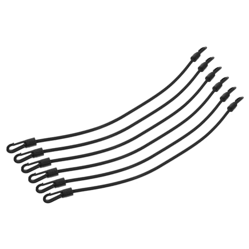 ifundom 6Pcs Elastic Cargo Binding Rope with Hooks Durable Tensioner Belts for Luggage Motorcycle Camping Outdoor Use High Strength Space Saving Design Easy to Carry
