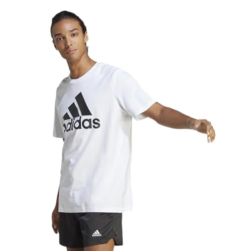 Adidas Essentials Single Jersey Big Logo T-Shirt, Camiseta De Manga Corta Hombre, White, L Adidas Essentials Single Jersey Big Logo T-Shirt, Camiseta De Manga Corta Hombre, White, L