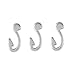 Fisher of Men Fish Hook Pin Silver (Set of 3) Christian