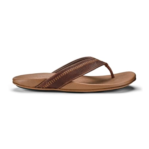 Image of OluKai Hiapo Men's Leather Beach Sandal, Crafted Materials