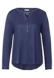Street One Damen Bamika Leichte Langarmbluse, deep Sunny Blue, 36