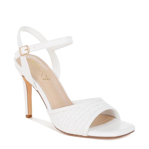 Vilasta Raffia Square Toe Stiletto Heels2