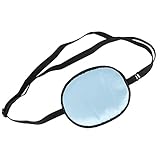 Einzelne Augenklappen aus Seide, Strabismus-Korrektur, kleine, leichte und bequeme Seiden-Augenklappen für zu Hause Blau