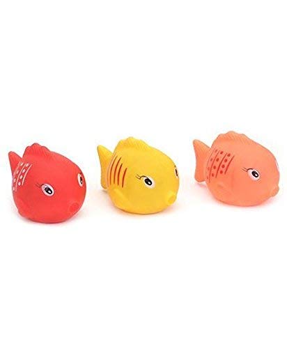 MGC RATNA'S Squeezy Toys Fish 3 pcs Pack for Infants. The Sweet Musical Sound of The Squeezy Toy Makes Kids Happy and Makes Their Childhood Fun Filled