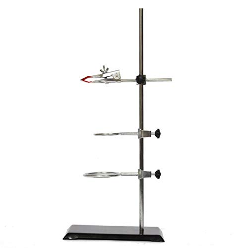 Support de Support en MéTal de Qualité Laboratoire, Pince de Burette DoubléE de LièGe avec 2 Anneaux de Cornue (2 Pouces, 3 Pouces de DiamèTre)