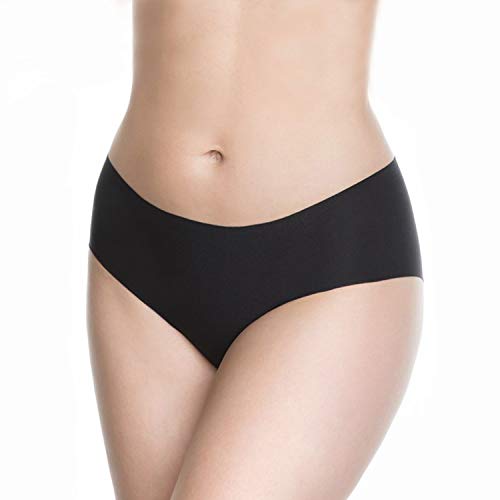 Julimex Lingerie Slip Femminile Classico Liscio Bliss Panty, Nero,XL