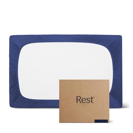 REST® Evercool®+ Fitted Sheet, Twin XL, Midnight Blue, 13" Deep (up to 15’’), Breathable Bedding for Hot Sleeper and Night Sweats, Bed Sheet with Ionic+ Self-Cleaning Silver Yarn for Sensitive Skin