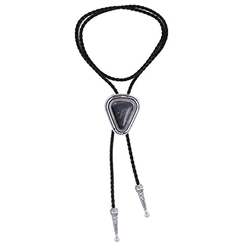 Image of Btilasif Bolo Tie- Tiger Eye Stone Bolo Tie Leather Necktie Western Jewelry Accessories for Women Men