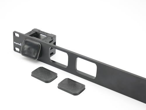 Soporte de rack para 3 JetKvm - 2 placas de cubierta - Parte delantera moldeada por inyección