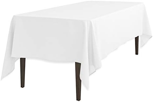 LinenTablecloth 60 x 102-Inch Rectangular Polyester Tablecloth White