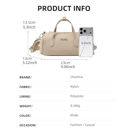 Image of Chantria Premium Small Sling Bag for Women Stylish, Chic Ladies Side Bag Nylon Water-repellent Handbag with Detachable Strap, Lightweight & Elegant Travel Crossbody Bag for Women