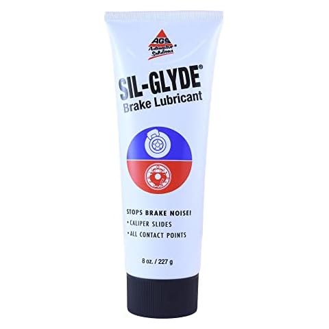 AGS SIL-Glyde 8 oz Tube - Advanced Brake Lubricant, Brake Grease/Lubricant, Brake Pad Grease, Heat Resistant, Rust & Corrosion Protector, Moisture Proof Cover