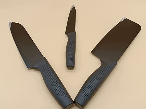 Image of Cheft - Kitchen Knife Set of 3, Meat Cleaver Knife, Stainless Steel - Heavy Duty Blade, Professional Butcher Chopper for Home Kitchen and Restaurant (Set of 3)