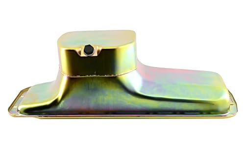 Image of Steel Racing Oil Pan Fits 1967-87 Chrysler /Mopar BB 361-383-400-440 & Hemi 426 - 7 Qt Capacity - Zinc Finish