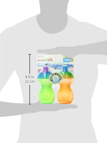 Munchkin Click Lock 2 Count Sippy Cup, 9 ounce