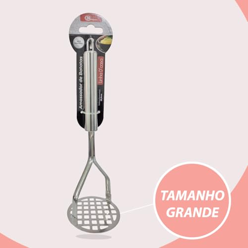 Amassador Espremedor De Batata Purê Inox Grande Profissional