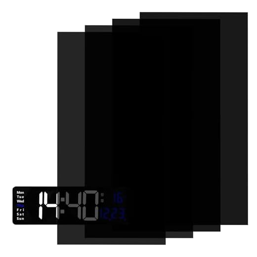 Hariendny 4 Pcs Light Dimming Stickers 8 x 4 Inch LED Light Blocking Stickers Self-Adhesive LED Filters Dimming Sheets for Electronics Alarm Clock Monitor (Dimming 50%~80%)