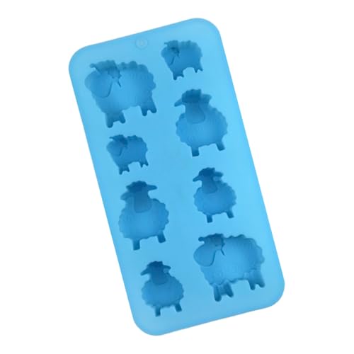 Bandeja de hornear de grado alimenticio de 20 cm para la decoración de pastel de chocolate flexible de silicona azul bandeja de cubitos de hielo resistente a las heladas