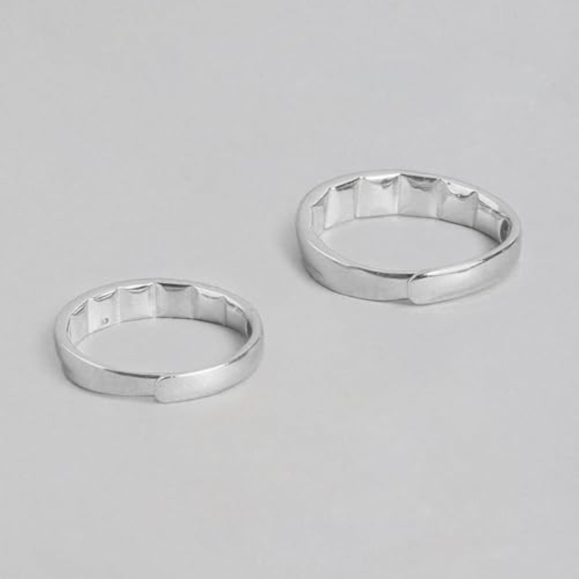 925 Sterling Silver Contemporary Rhodium Plated Ring