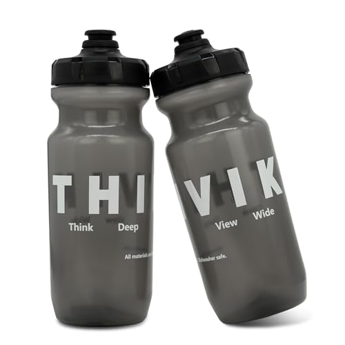 Thinvik 620ml Bike Water Bottles, Food-Grade, Gray, Pair