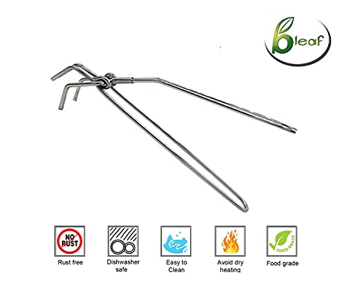 Image of BLeaf Stainless Steel-Wire Tong, Utensil Holder, Pakkad (Pack of 1)