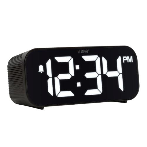 La Crosse Technology 617-714 Black Insta-Set Digital LED Alarm Clock with Bluetooth Technology - Image 5