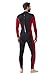 Hevto Wetsuits Men 3/2mm Neoprene Adult Long Sleeve Fullsuit Scuba Diving Wet Suit in Cold Water for Surfing Swimming Paddleboard (Men1-Red, L)
