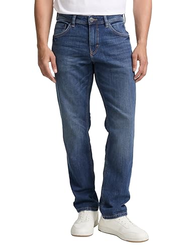 TOM TAILOR Herren Marvin Straight Jeans, 10119 - Used Mid Stone Blue Denim, 36W / 32L