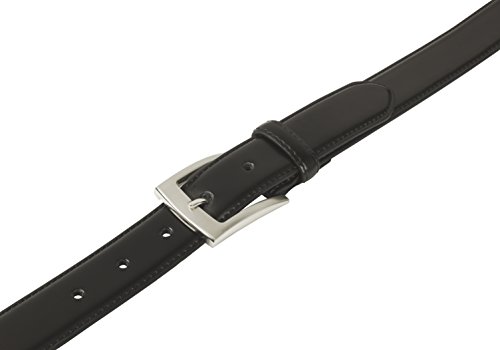 Sportoli Mens Classic Stitched Genuine Leather Uniform Belt - Black (32)4