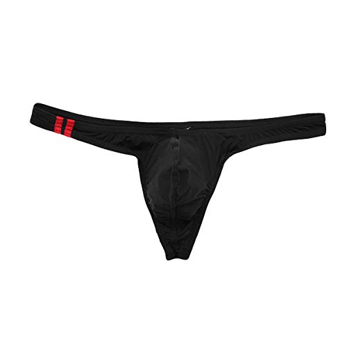 YiZYiF Men's Smooth Breathable T-Back Thongs Ice Silk Low Rise Bikini Briefs Underwear