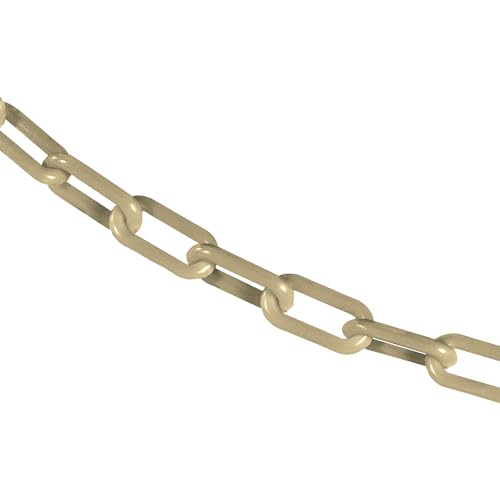 Mr. Chain Plastic Barrier Chain, Army Tan, 100 ft Length (30055-100)