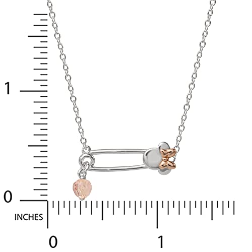 Disney Minnie Mouse Sterling Silver Crystal Pendant Necklace, 18" Chain, Officially Licensed4