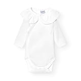 BABIDU Body Bebé Cruzado Manga Larga Algodón 100% Cuello Con Volante, Body Bebé Recién Nacidos y Prematuros, Tejido Suave y Hipoalergénico, Ropa Bebé Niño y Niña Unisex, Perfecto para Piel Sensible