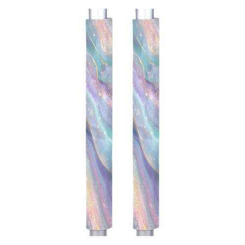 Image of Refrigerator Door Handle Covers Set of 2 Color Marble Texture Washable Fridge Dishwasher Mocrowave Oven Stove Decor Protector Handle Cover Keep Kitchen Appliance Clean from Food Stains Decorate