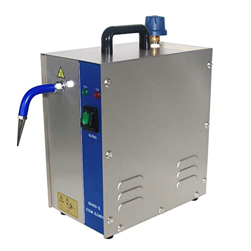 iDili AC 110V Stainless Steel Steam Cleaning Machine, Jewelry Cleaning Machine, Small Steam Engine for Jewelry Plating, Gold and Silver Jewelry Cleaning Machine, Goldsmith Tools (2L)