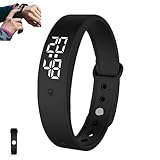 Vibrating Alarm Clock Watch for Heavy Sleepers, Waterproof Wake Up Wristband Alarm Clock for Men & Women, Wearable Vibration Wrist Alarms for Silent Alarm at Home Travel