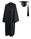 [2022+2023] HEPNA Unisex Adult's Matte Graduation Gown Cap Tassel Set,Graduation Robe Hat for High...