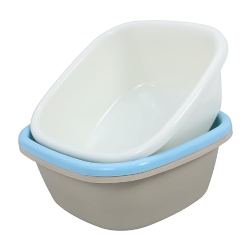 Ipetboom 3 Pièces Bassine Plastique Carrée Renforcée Grand Bac Lavage Vaisselle Résistant Et Pratique Pour Cuisine Et Biberons Capacité Élevée Usage Multiple