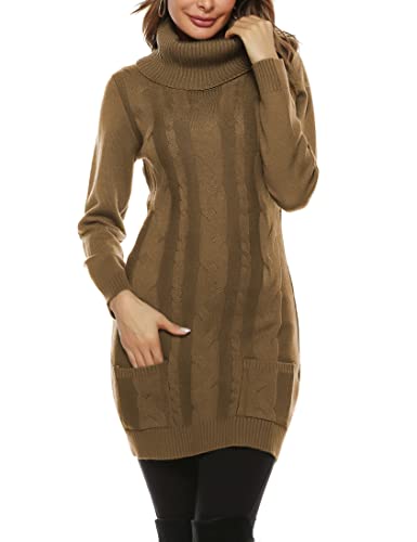 NB Vestito Maglione Donna collo Alto Manica Lunga