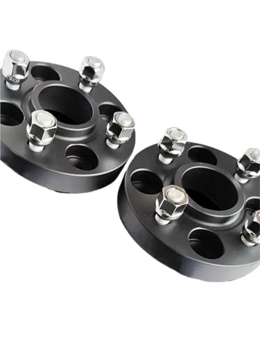 Entretoise roue alliage usinée CNC 56,6CB pour Fiat Punto, finition noire anodisée